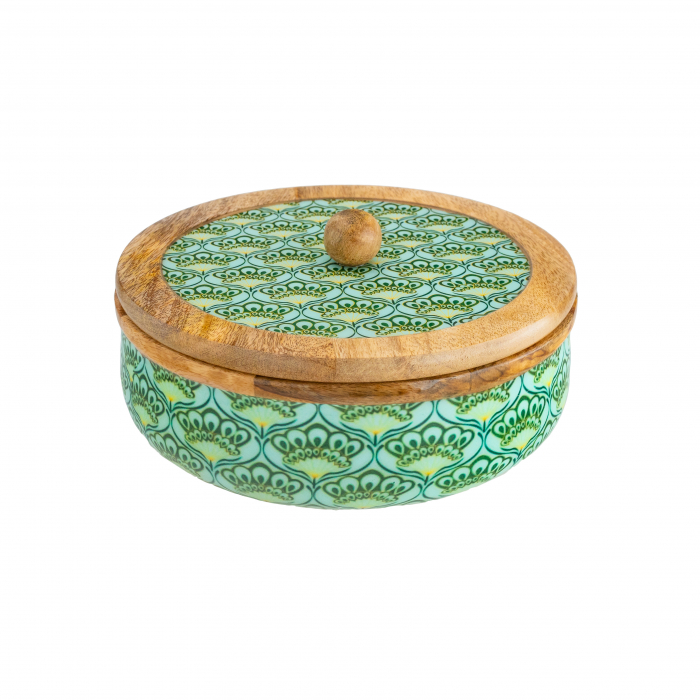 Recipient  cu capac  din lemn de mango Emerald [1]