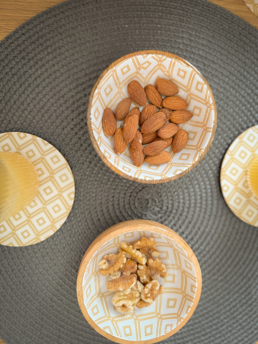 Set 2 boluri  mini din lemn de mango GeometricGlow [5]