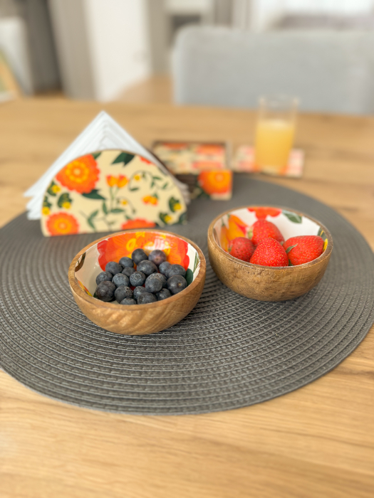 Set 2 boluri  mini din lemn de mango Joyful [5]