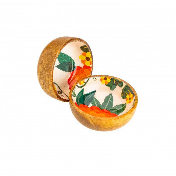 Set 2 boluri  mini din lemn de mango Joyful [3]