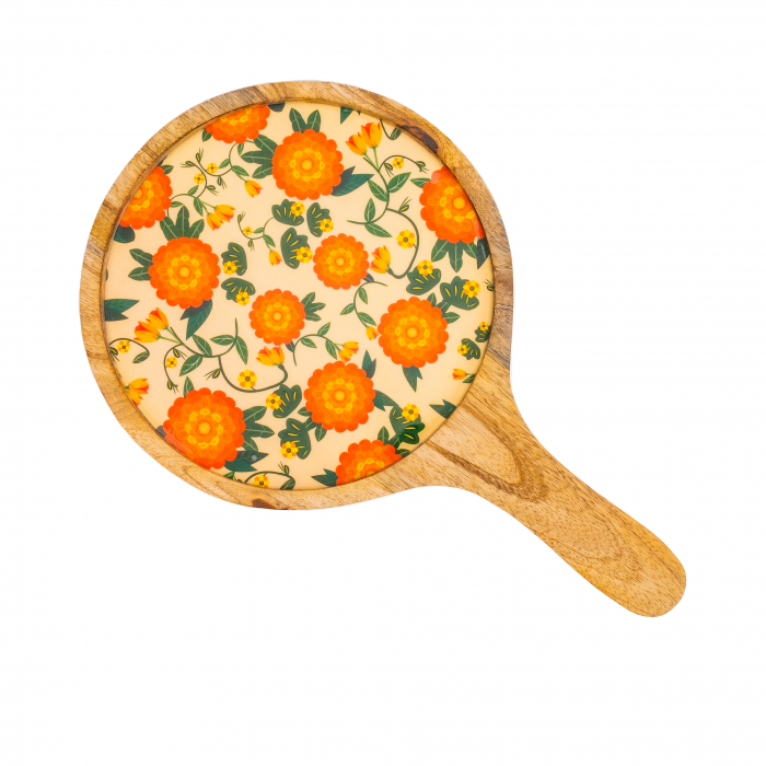 Set 3 Platouri din lemn de mango Joyful [2]