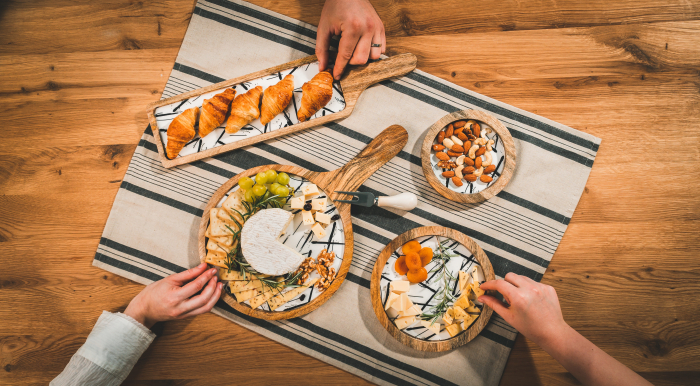 Set 3 Platouri din lemn de mango Minimalist [4]