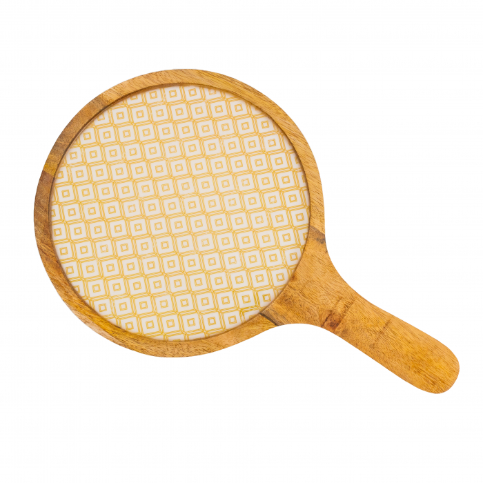 Set 3 Platouri din lemn de mango GeometricGlow [2]