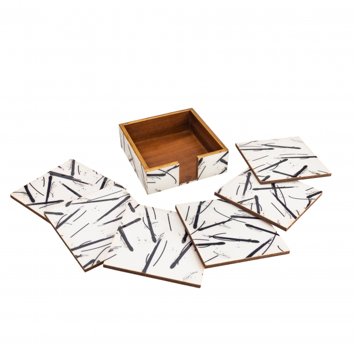 Set 6 suporturi de pahar patrate Minimalist [2]