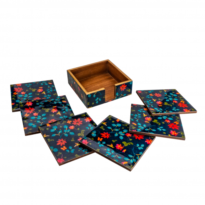 Set 6 suporturi de pahar patrate Midnight [2]