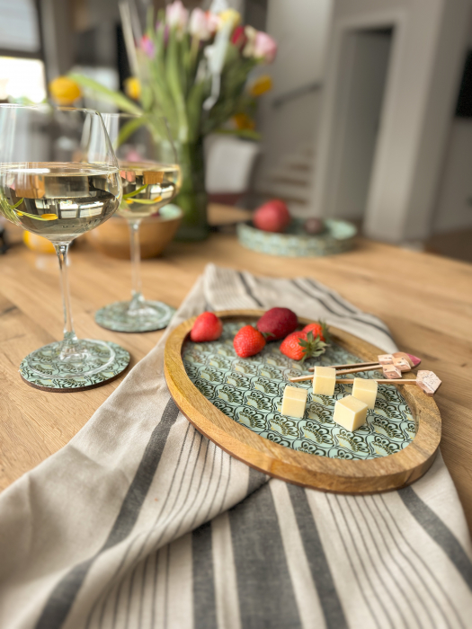 Set 6 suporturi de pahare rotunde Emerald [3]