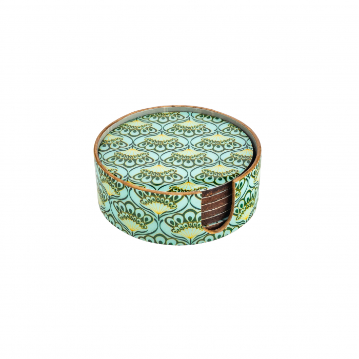 Set 6 suporturi de pahare rotunde Emerald [1]