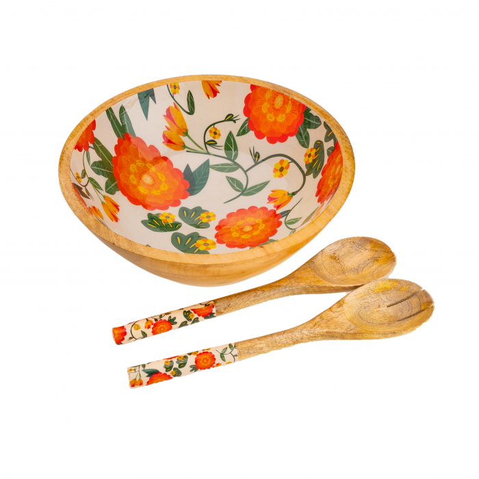 Set bol din lemn de mango pentru salata Joyful [3]