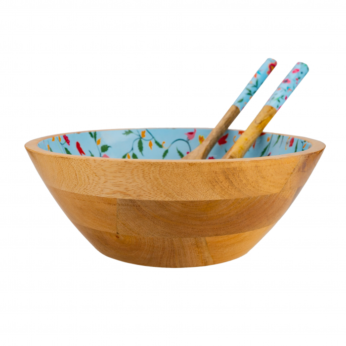 Set bol din lemn de mango pentru salata SpringBlue [1]