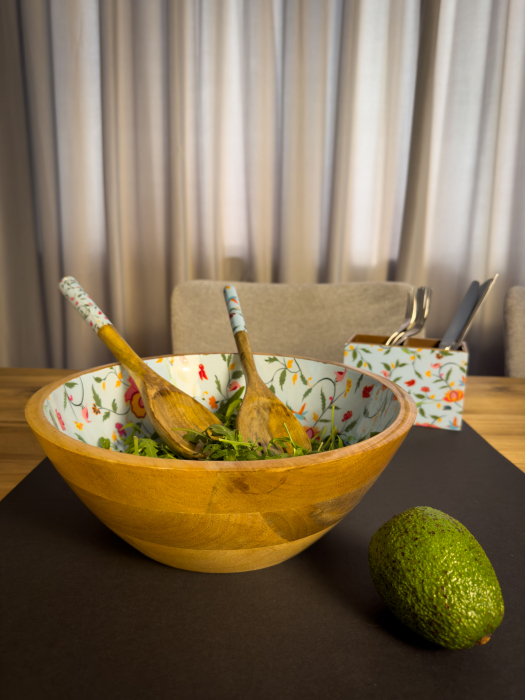 Set bol din lemn de mango pentru salata SpringBlue [6]