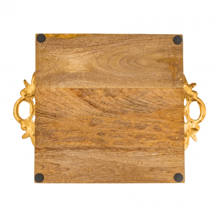 Tava din lemn de mango cu manere din fier Majestic [2]