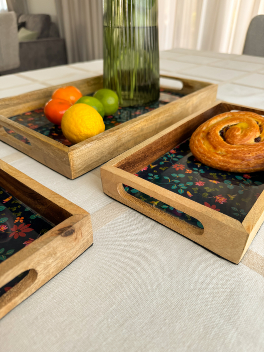 Tava dreptunghiulara din lemn de mango Midnight [5]