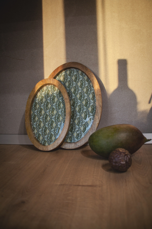 Set cadou 2 Platouri ovale din lemn de mango Emerald [1]