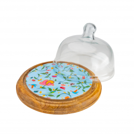 Platou din lemn de mango cu capac din sticla SpringBlue [1]