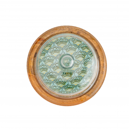 Platou din lemn de mango cu capac din sticla Emerald [2]