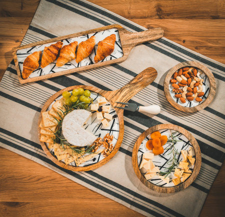 Platou din lemn de mango cu maner Minimalist [4]