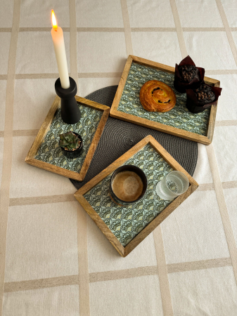 Platou dreptunghiular din lemn de mango Emerald [4]