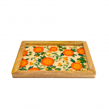 Platou dreptunghiular din lemn de mango Joyful [1]