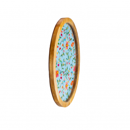 Platou oval din lemn de mango SpringBlue [1]