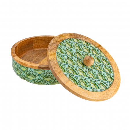 Recipient  cu capac  din lemn de mango Emerald [1]