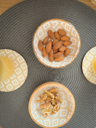 Set 2 boluri  mini din lemn de mango GeometricGlow [4]