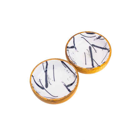 Set 2 boluri  mini din lemn de mango Minimalist [1]