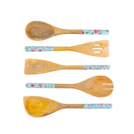 Set 5 ustensile din lemn de mango SpringBlue [1]