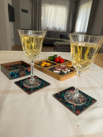 Set 6 suporturi de pahar patrate Midnight [2]