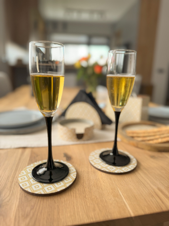 Set 6 suporturi de pahare rotunde GeometricGlow [4]