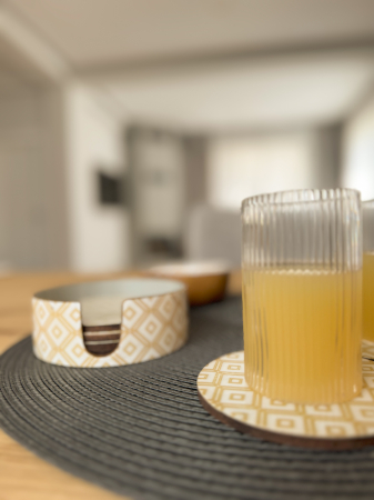 Set 6 suporturi de pahare rotunde GeometricGlow [3]