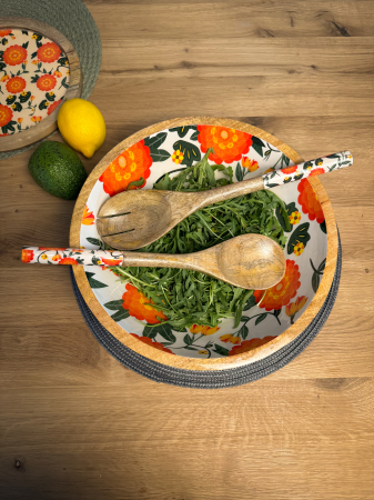 Set bol din lemn de mango pentru salata Joyful [3]