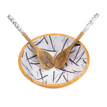Set bol din lemn de mango pentru salata Minimalist [1]