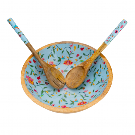 Set bol din lemn de mango pentru salata SpringBlue [1]