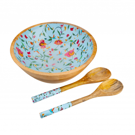 Set bol din lemn de mango pentru salata SpringBlue [2]