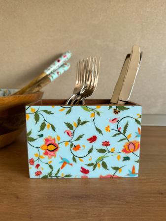 Set Cadou suport servetele si 6 suporturi pahare SpringBlue [4]