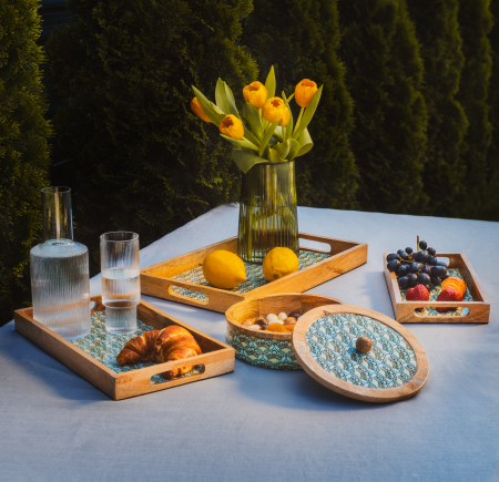 Tava dreptunghiulara din lemn de mango Emerald [3]