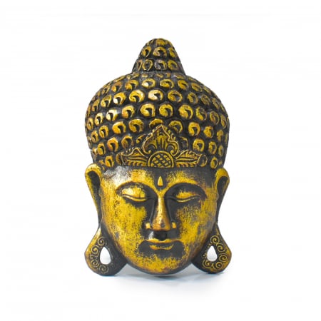 DECORATIUNI - Mască Decorativă Perete Buddha Aurie
