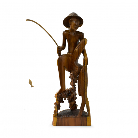 DECORATIUNI - Statuetă Pescar cu undiță