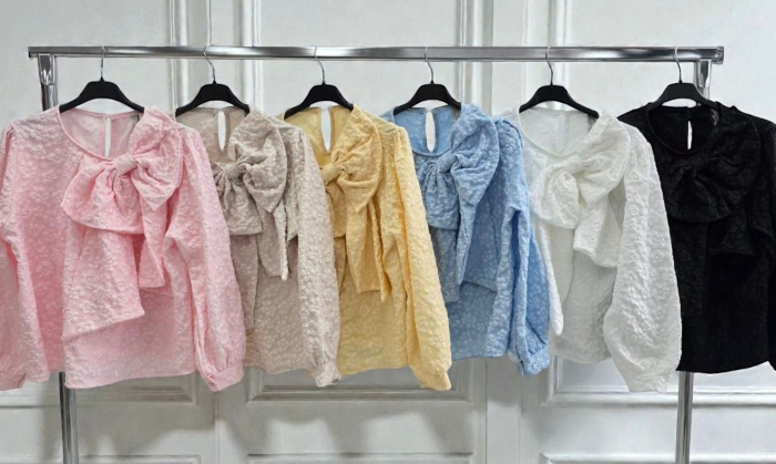 Bluza Eleganta cu Funda Gigant si Textura Florala S-XL [4]