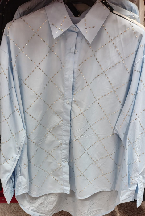 Bluza Dama, Camasa Dama Ivy cu Carouri și Strasuri Aplicate - ALN [4]