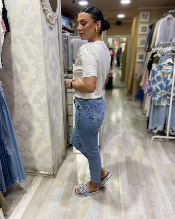 Bluza Dama cu Strasuri - Sunnyside - Maneca scurta [5]