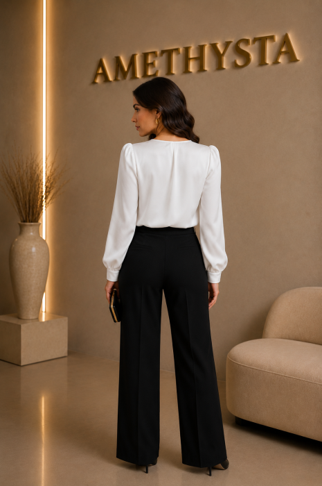 Bluza dama din satin cu trandafiri - MoonFlower [3]