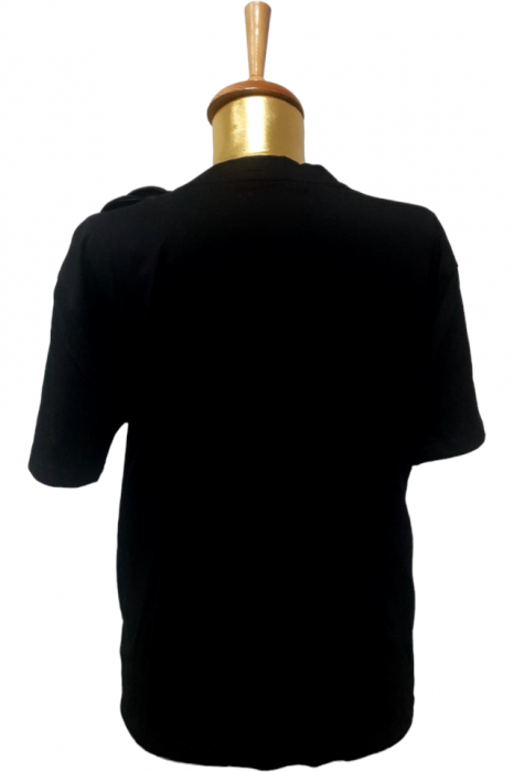 Bluza dama ornata cu 2 trandafiri - Flower - negru [5]