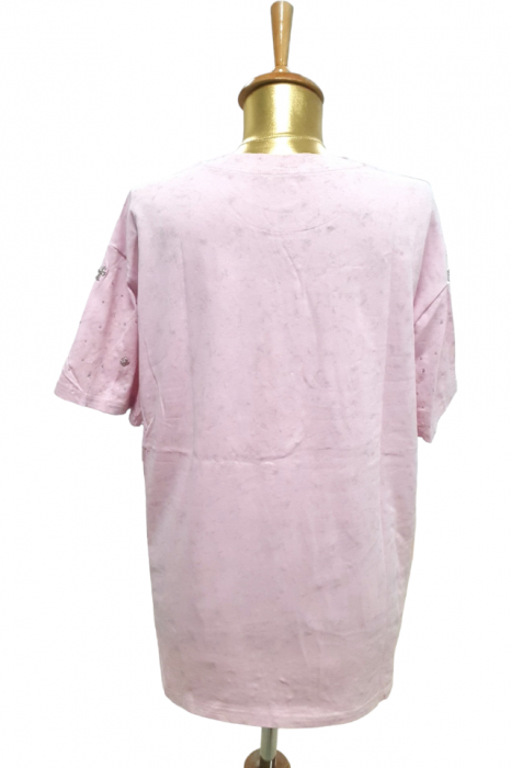 Bluza dama pepit cu Geanta cadou si aplicații  - roz [7]