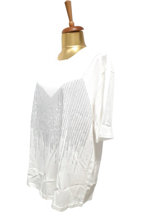 Bluza dama cristale New Zealand - alb [4]