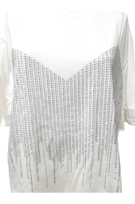 Bluza dama cristale New Zealand - alb [2]