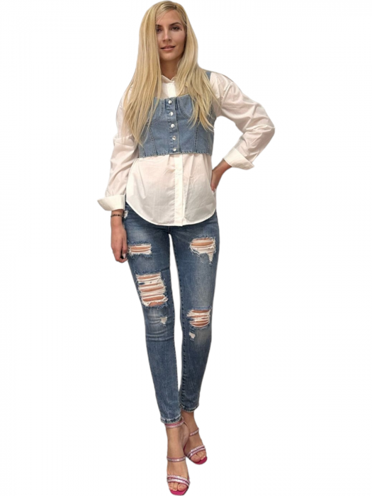 Camasa Dama cu Vestă Blug - Denim Blend [3]