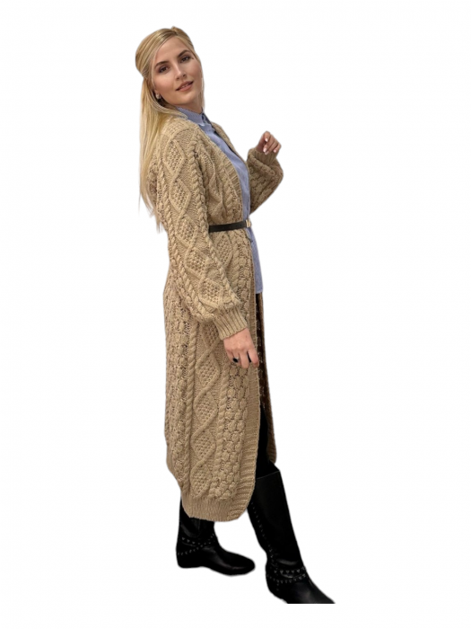 Cardigan Dama Lung Milous Crem - Amethysta.ro [2]