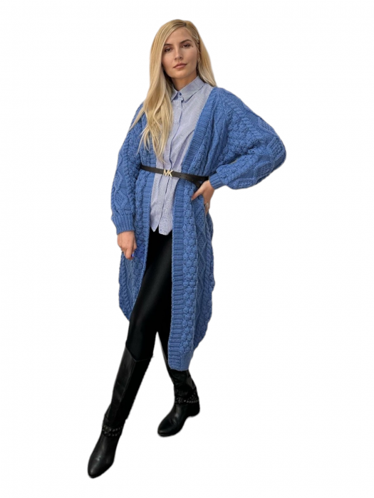 Cardigan Dama Lung Milous Crem - Amethysta.ro [2]
