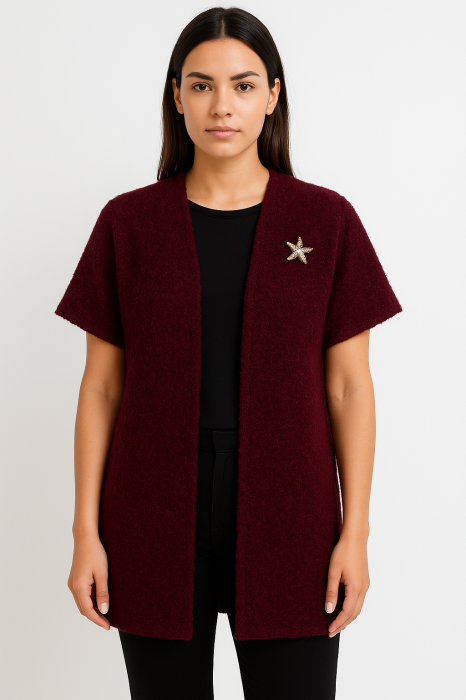 Cardigan tip bolero din vascoza, marime universala [4]